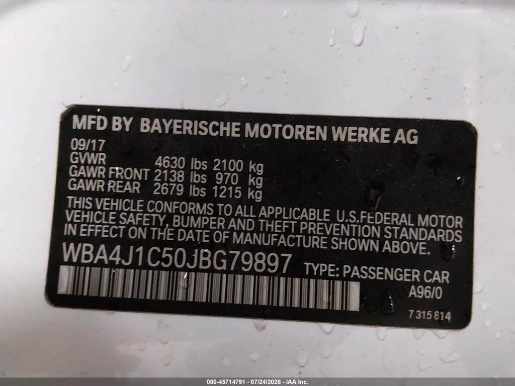 WBA4J1C50JBG79897 2018 BMW 430I GRAN COUPE photo no. 9
