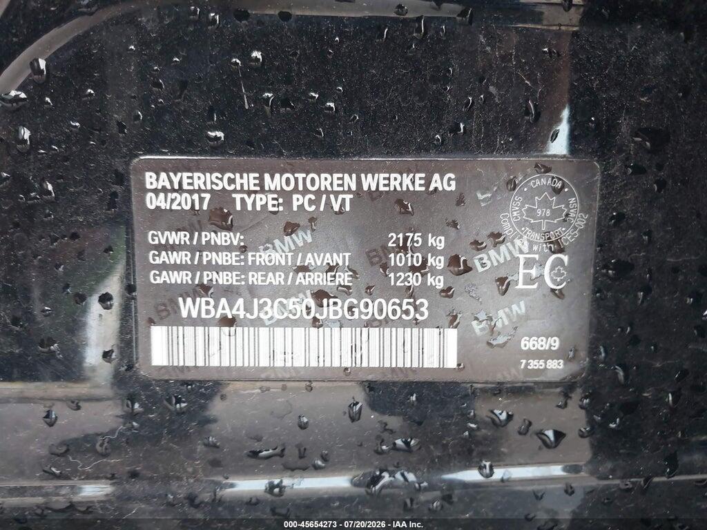 WBA4J3C50JBG90653 2018 BMW 430I GRAN COUPE photo no. 9