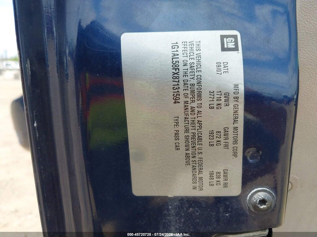 1G1AL58FX87131594 2008 CHEVROLET COBALT photo no. 9