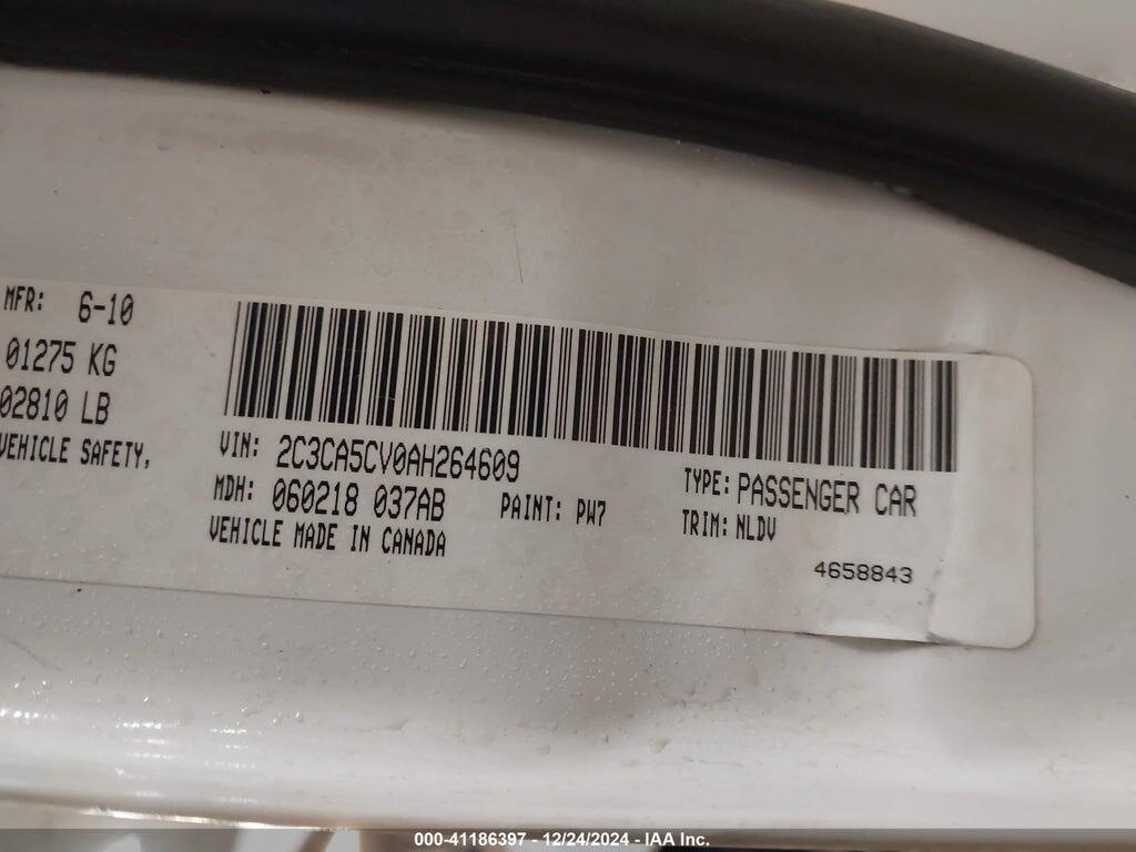 2C3CA5CV0AH264609 2010 CHRYSLER 300 photo no. 9