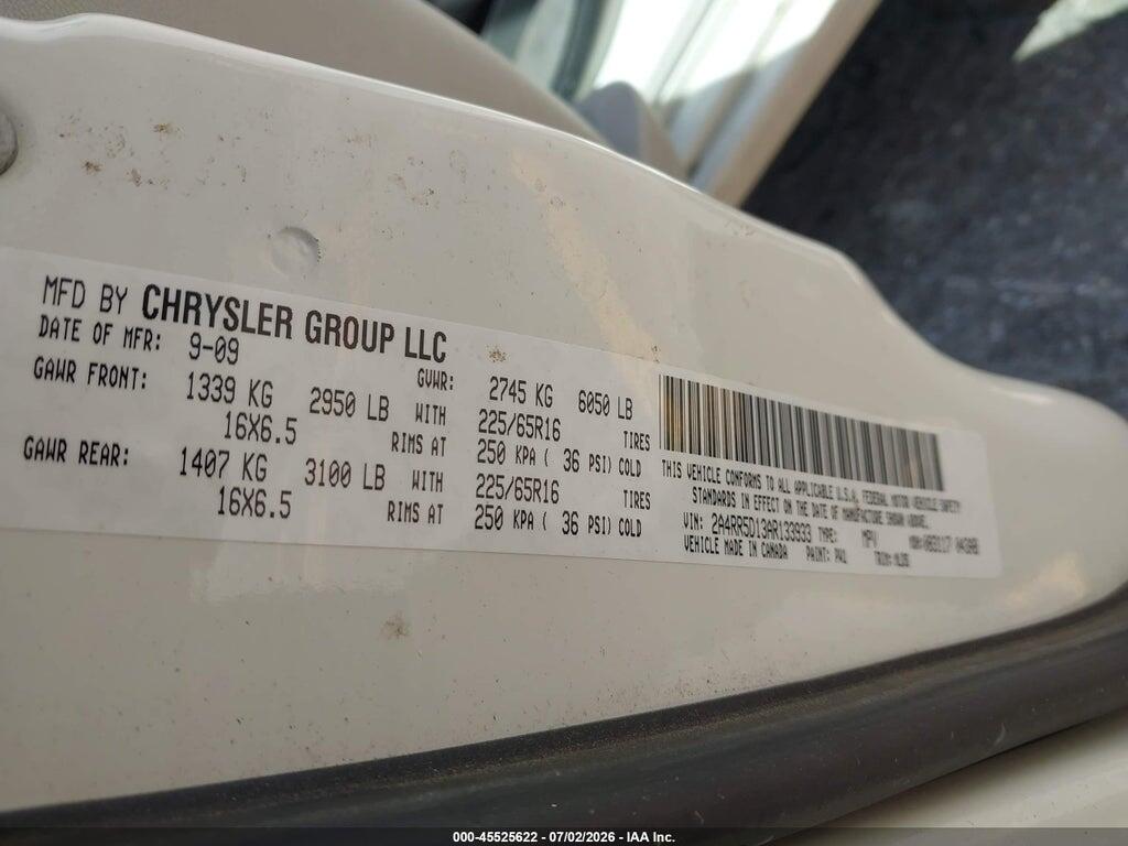 2A4RR5D13AR133933 2010 CHRYSLER TOWN & COUNTRY photo no. 9
