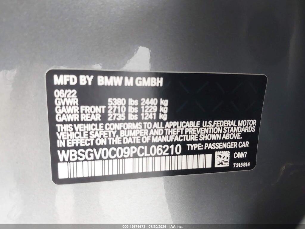 WBSGV0C09PCL06210 2023 BMW M8 GRAN COUPE photo no. 9