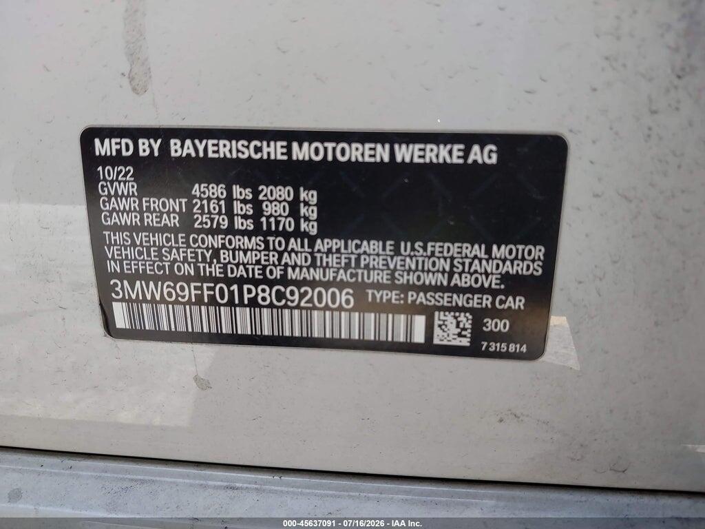 3MW69FF01P8C92006 2023 BMW 330I photo no. 9