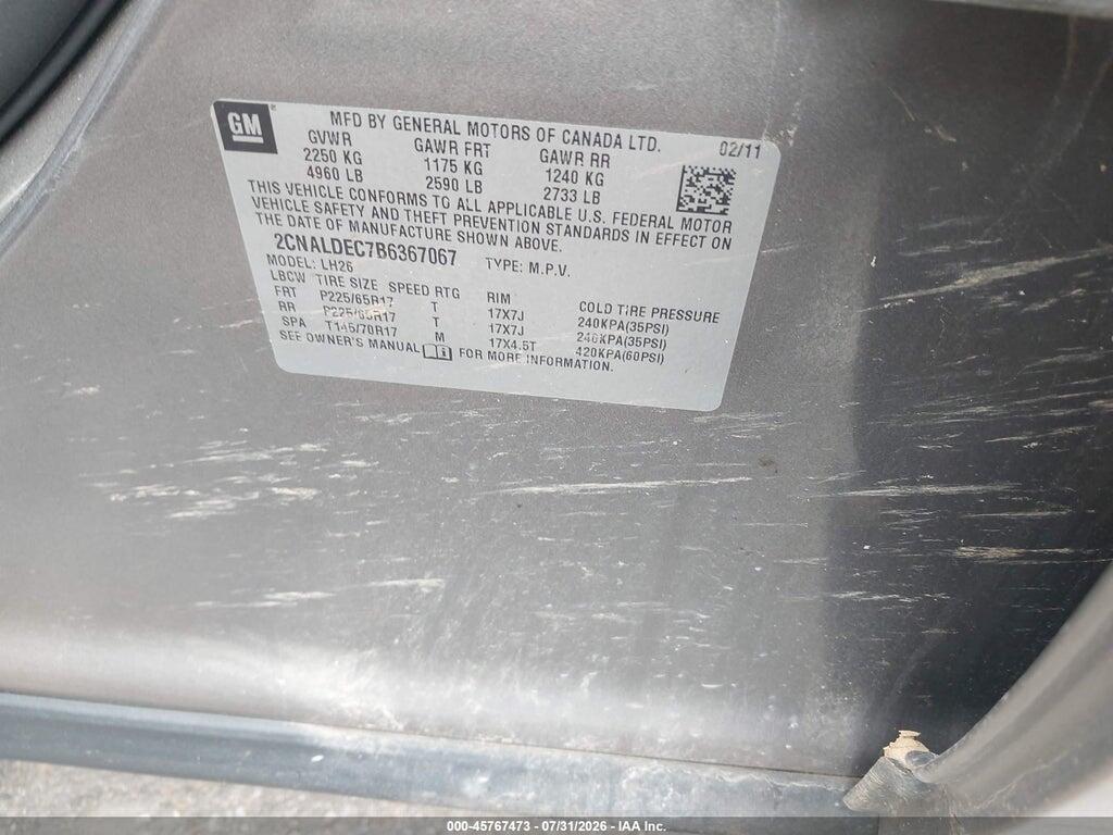 2CNALDEC7B6367067 2011 CHEVROLET EQUINOX photo no. 9