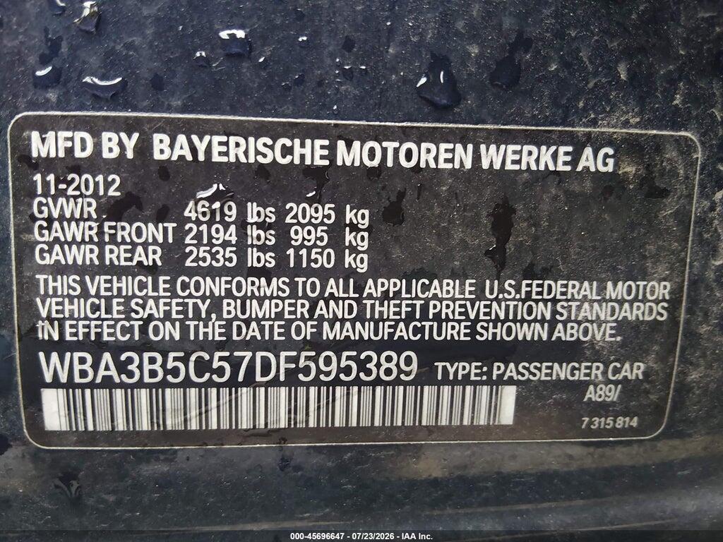 WBA3B5C57DF595389 2013 BMW 328I photo no. 9