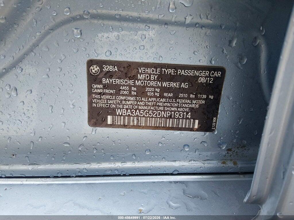 WBA3A5G52DNP19314 2013 BMW 328I photo no. 9