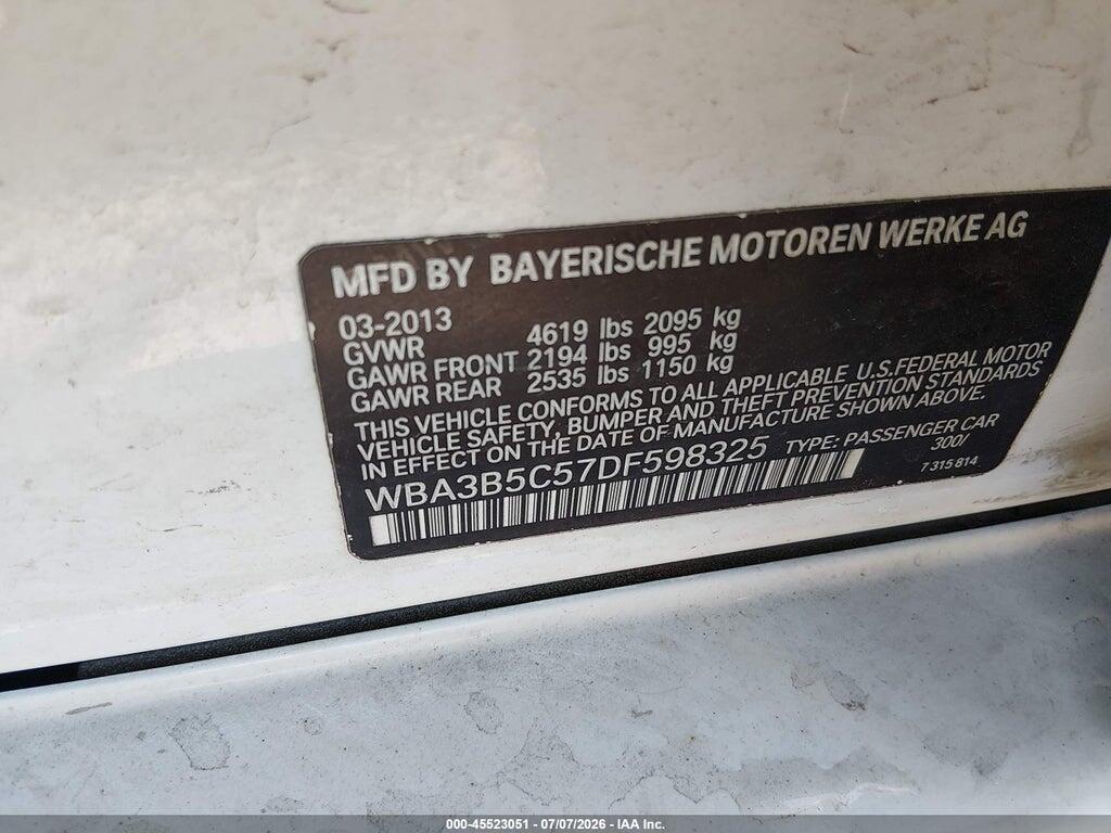 WBA3B5C57DF598325 2013 BMW 328I photo no. 9