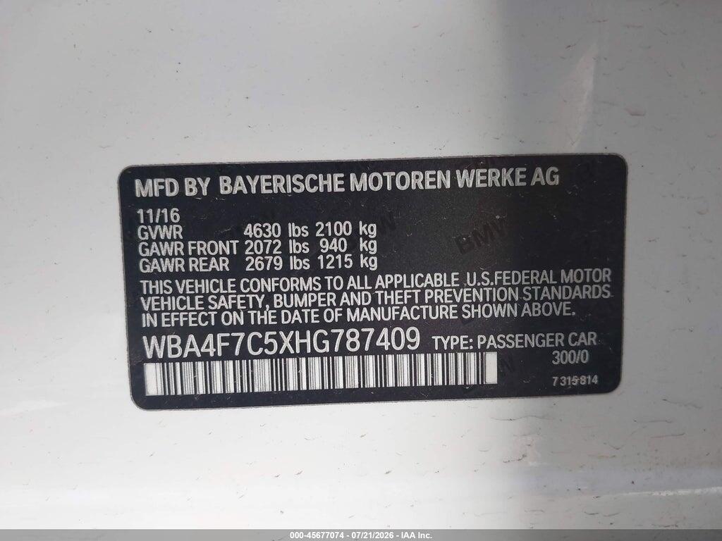 WBA4F7C5XHG787409 2017 BMW 430I GRAN COUPE photo no. 9