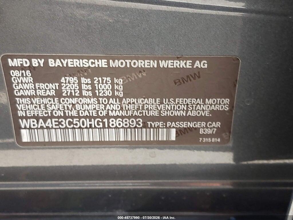 WBA4E3C50HG186893 2017 BMW 440I GRAN COUPE photo no. 9