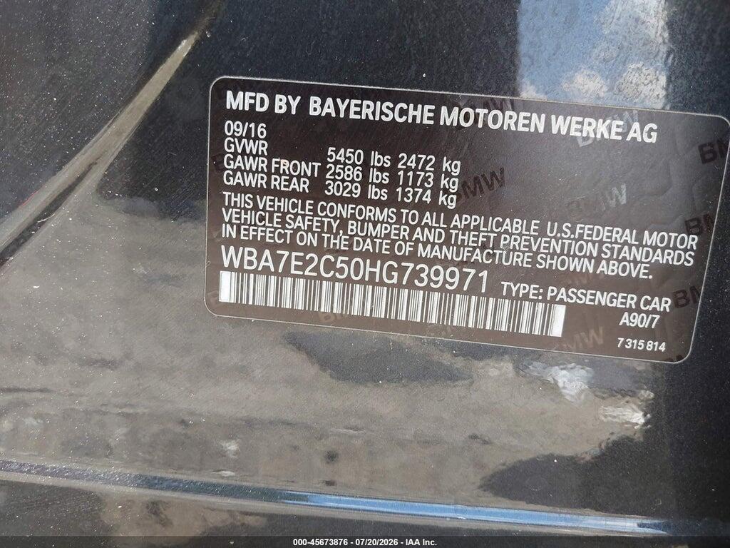 WBA7E2C50HG739971 2017 BMW 740I photo no. 9