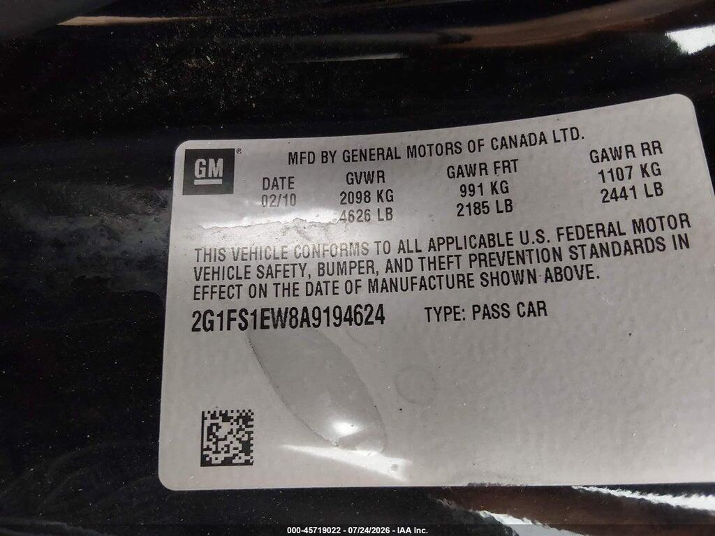 2G1FS1EW8A9194624 2010 CHEVROLET CAMARO photo no. 9
