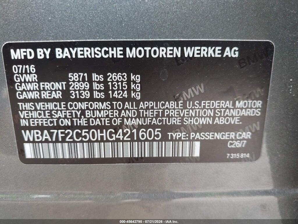 WBA7F2C50HG421605 2017 BMW ALPINA B7 photo no. 9