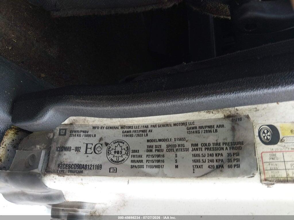 1GCESCD90A8121169 2010 CHEVROLET COLORADO photo no. 9