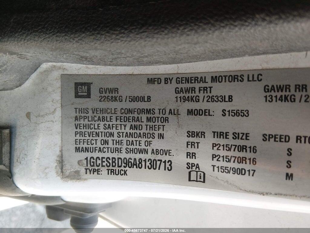 1GCESBD96A8130713 2010 CHEVROLET COLORADO photo no. 9