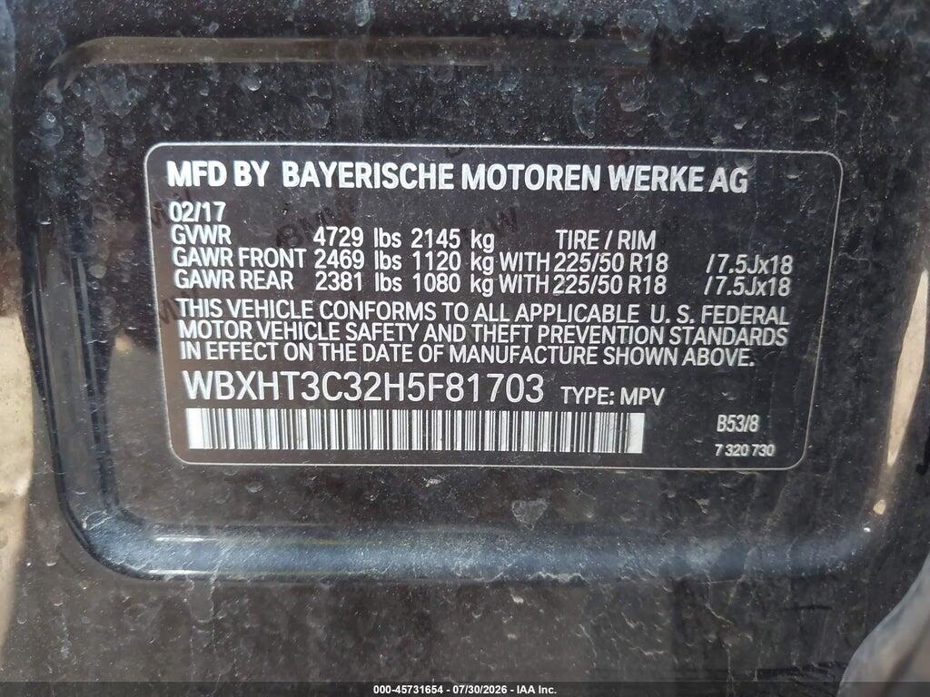 WBXHT3C32H5F81703 2017 BMW X1 photo no. 9