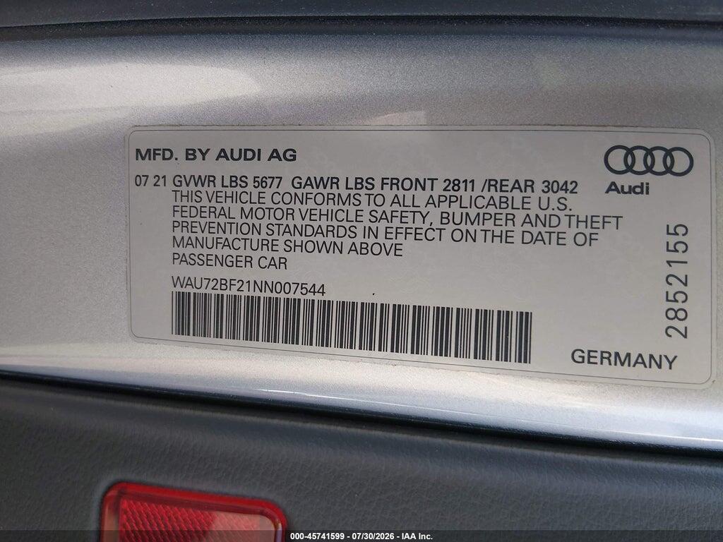WAU72BF21NN007544 2022 AUDI A6 ALLROAD photo no. 9