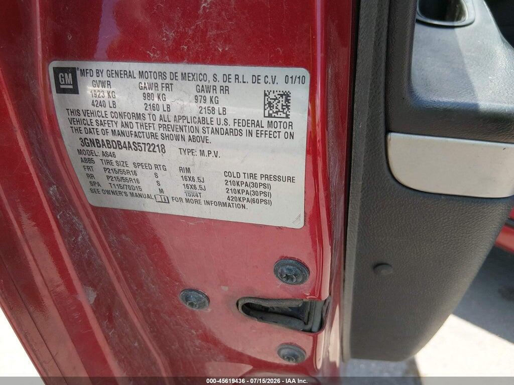 3GNBABDB4AS572218 2010 CHEVROLET HHR photo no. 9