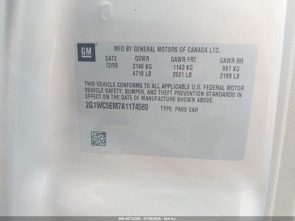 2G1WC5EM7A1174589 2010 CHEVROLET IMPALA photo no. 9