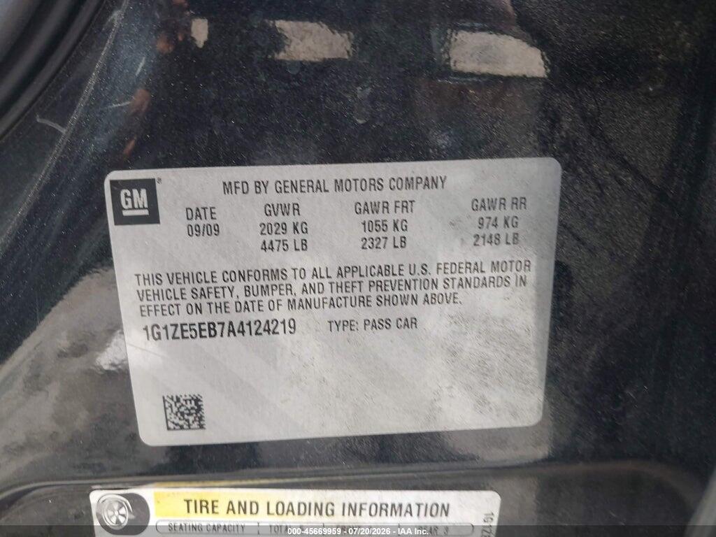 1G1ZE5EB7A4124219 2010 CHEVROLET MALIBU photo no. 9