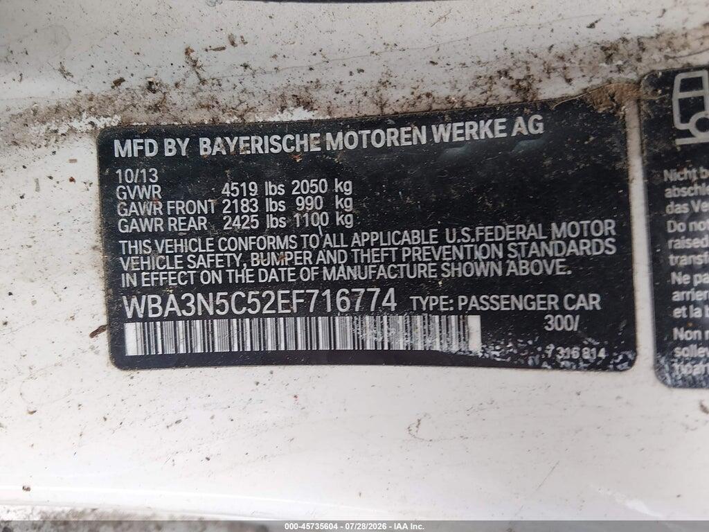WBA3N5C52EF716774 2014 BMW 428I photo no. 9