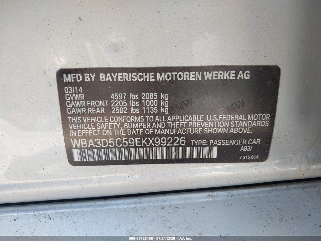 WBA3D5C59EKX99226 2014 BMW 328D photo no. 9