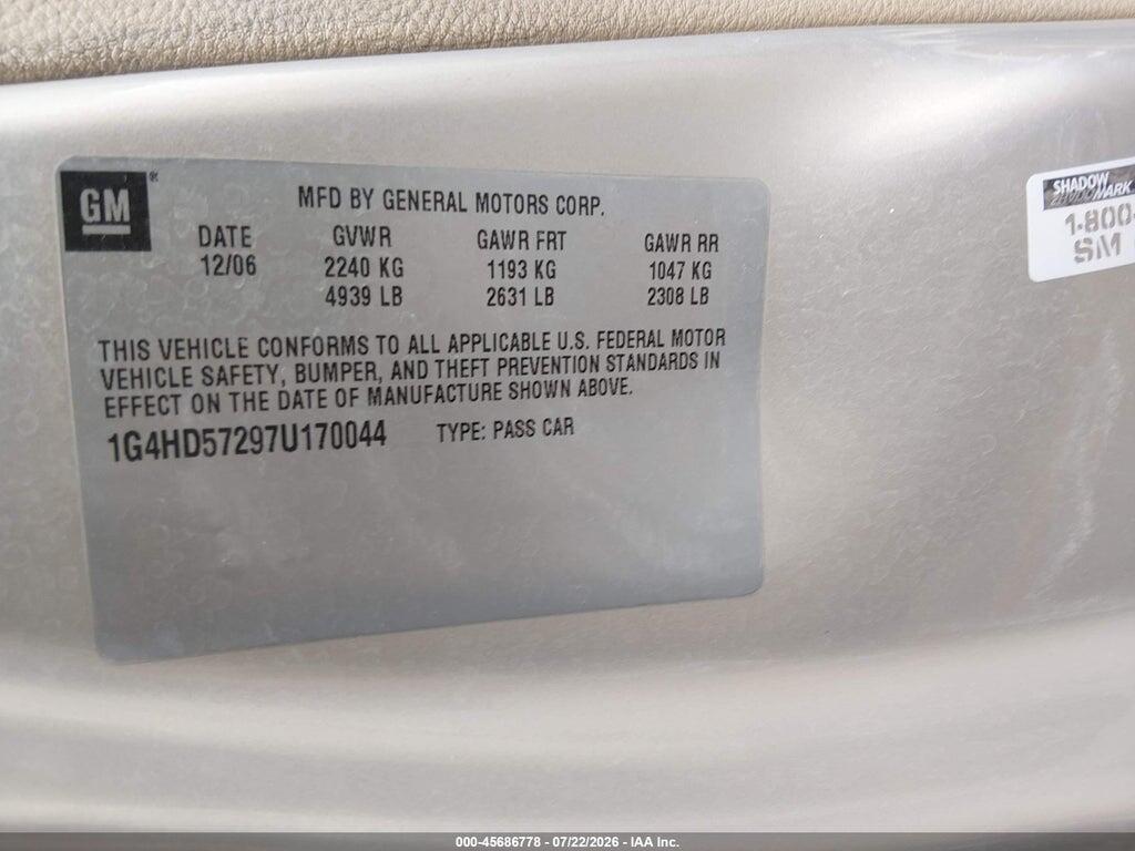 1G4HD57297U170044 2007 BUICK LUCERNE photo no. 9