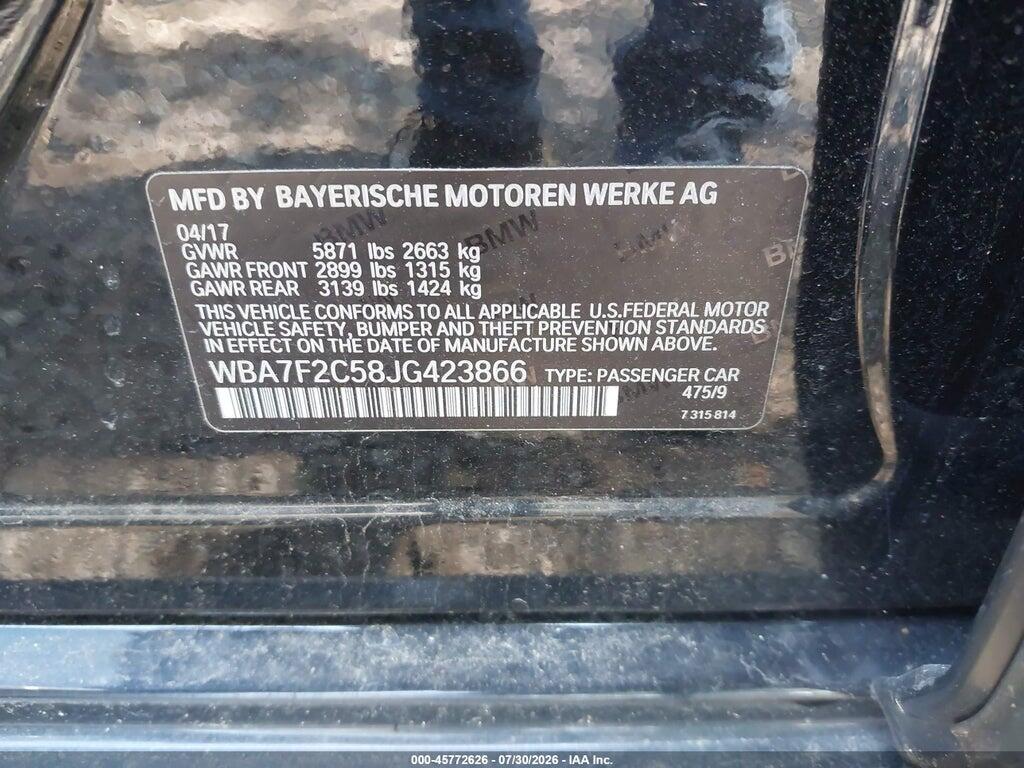WBA7F2C58JG423866 2018 BMW ALPINA B7 photo no. 9