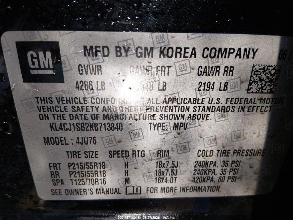 KL4CJ1SB2KB713840 2019 BUICK ENCORE photo no. 9