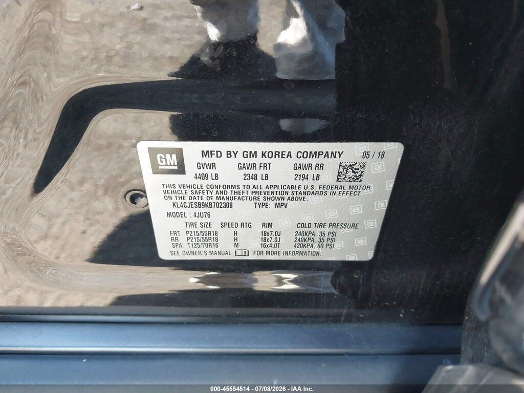 KL4CJESB9KB702308 2019 BUICK ENCORE photo no. 9