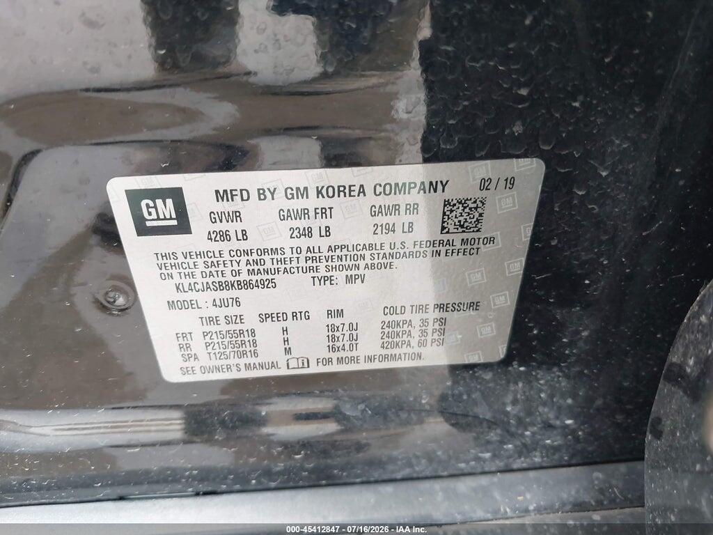 KL4CJASB8KB864925 2019 BUICK ENCORE photo no. 9