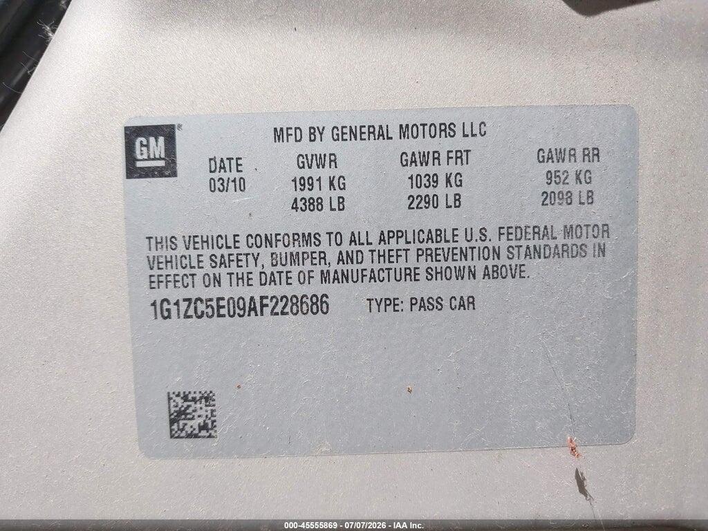 1G1ZC5E09AF228686 2010 CHEVROLET MALIBU photo no. 9
