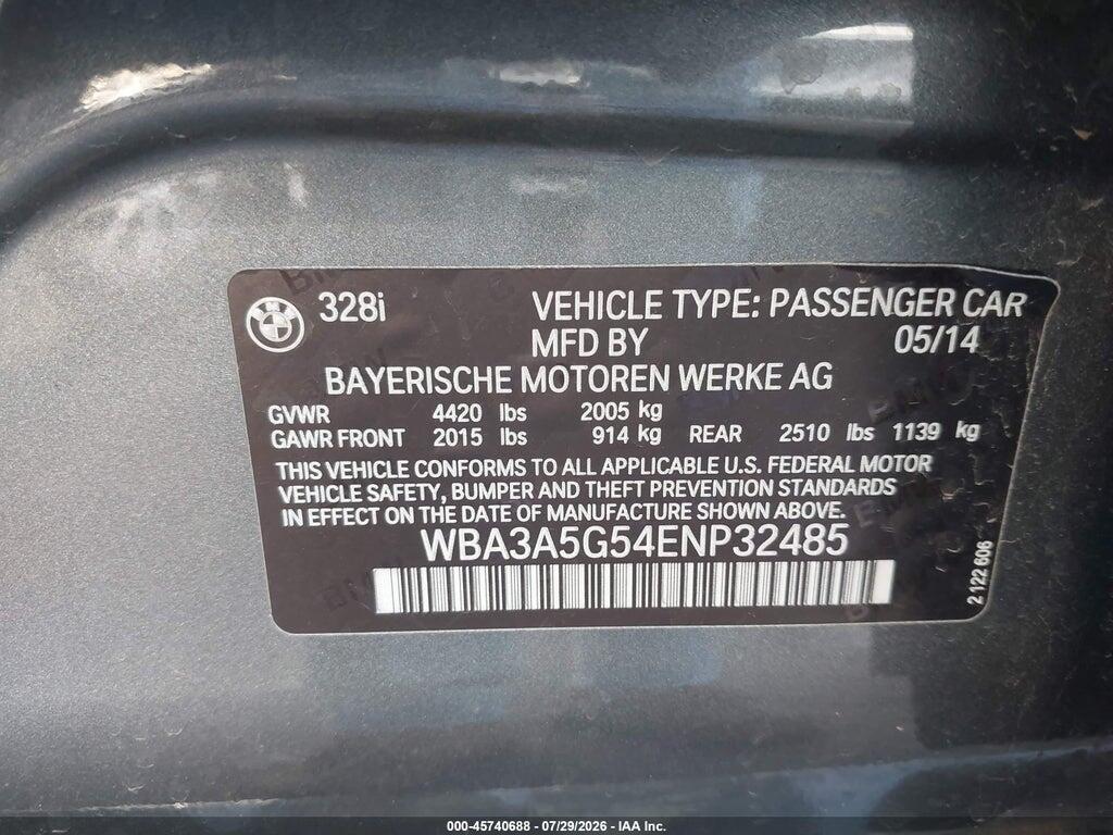 WBA3A5G54ENP32485 2014 BMW 328I photo no. 9