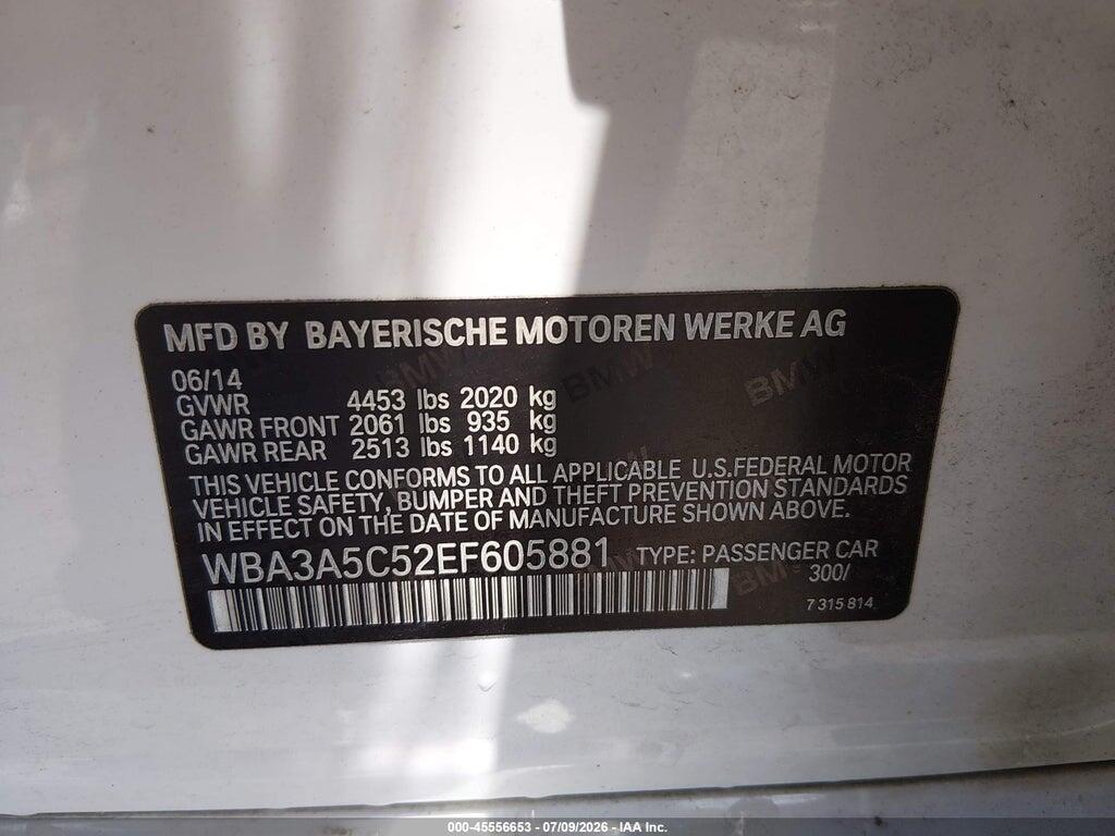 WBA3A5C52EF605881 2014 BMW 328I photo no. 9