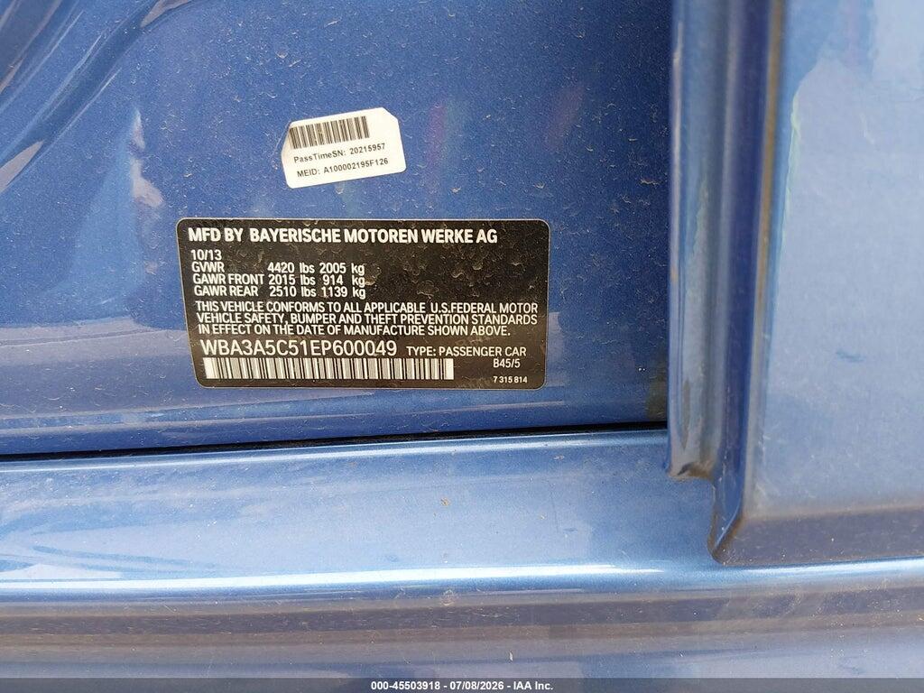 WBA3A5C51EP600049 2014 BMW 328I photo no. 9
