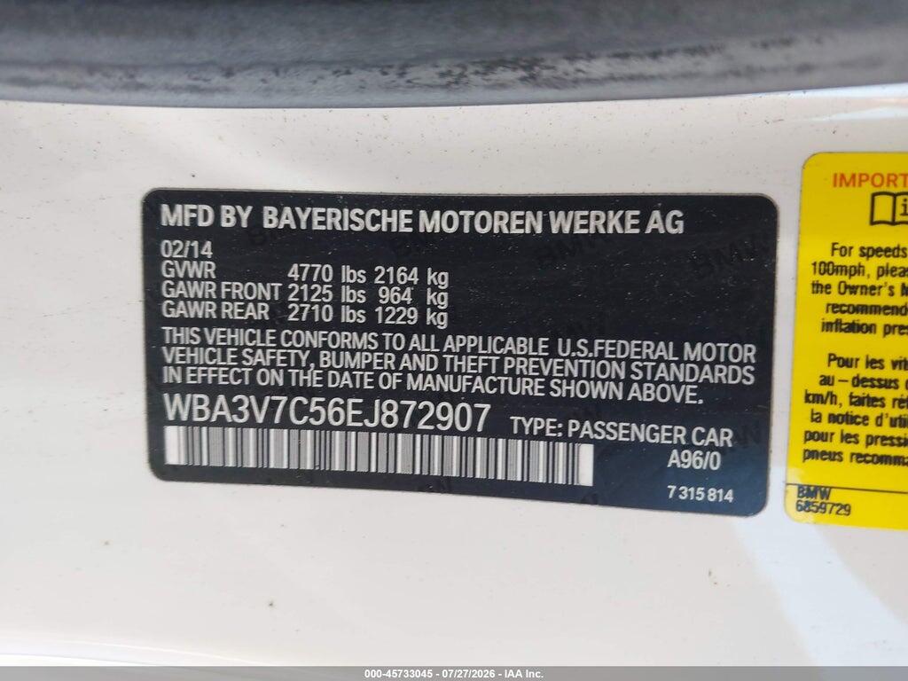 WBA3V7C56EJ872907 2014 BMW 428I photo no. 9