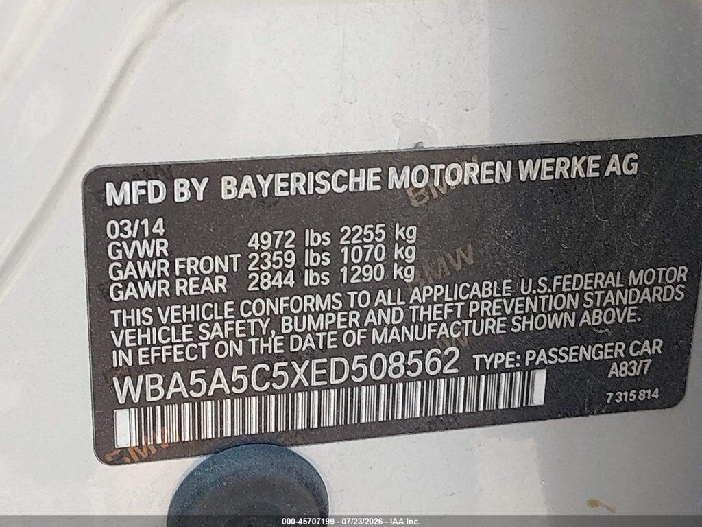 WBA5A5C5XED508562 2014 BMW 528I photo no. 9