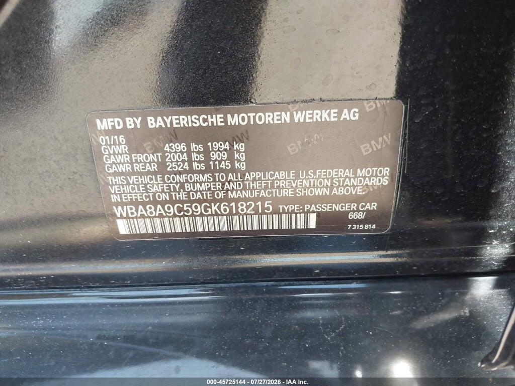 WBA8A9C59GK618215 2016 BMW 320I photo no. 9