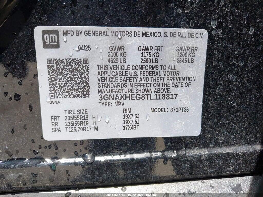 3GNAXHEG8TL118817 2026 CHEVROLET EQUINOX photo no. 9