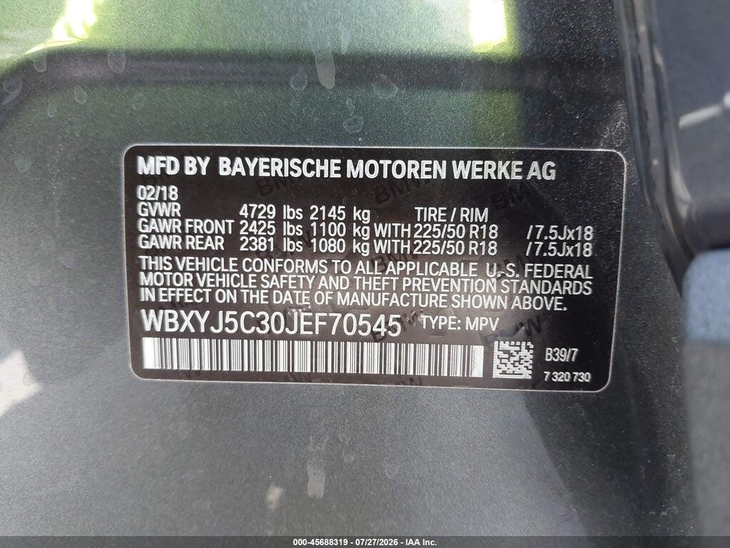 WBXYJ5C30JEF70545 2018 BMW X2 photo no. 9