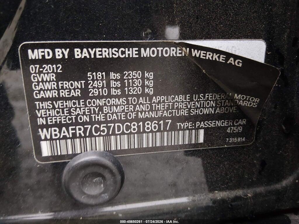 WBAFR7C57DC818617 2013 BMW 535I photo no. 9