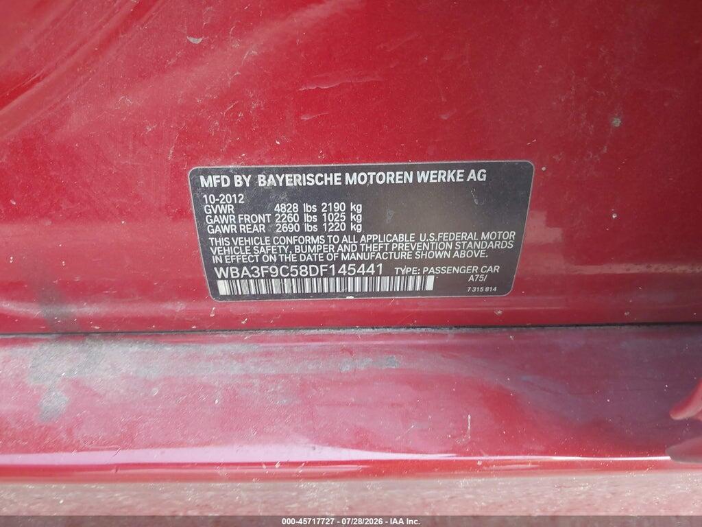 WBA3F9C58DF145441 2013 BMW ACTIVEHYBRID 3 photo no. 9