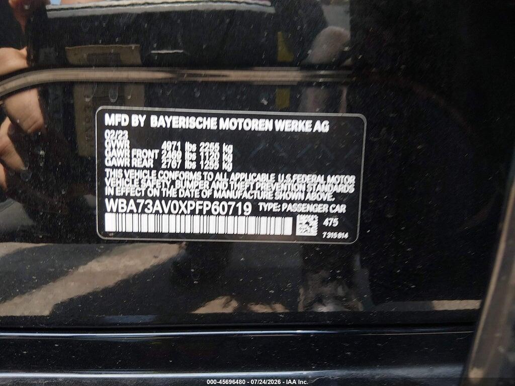 WBA73AV0XPFP60719 2023 BMW 430I GRAN COUPE photo no. 9