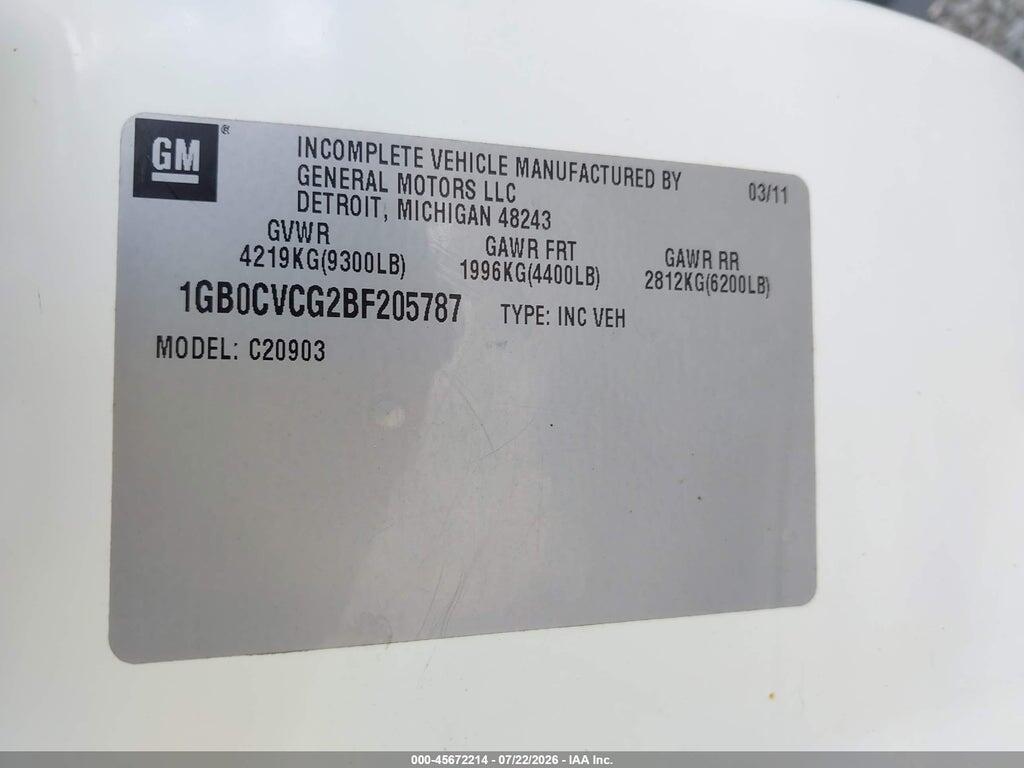 1GB0CVCG2BF205787 2011 CHEVROLET SILVERADO 2500HD photo no. 8