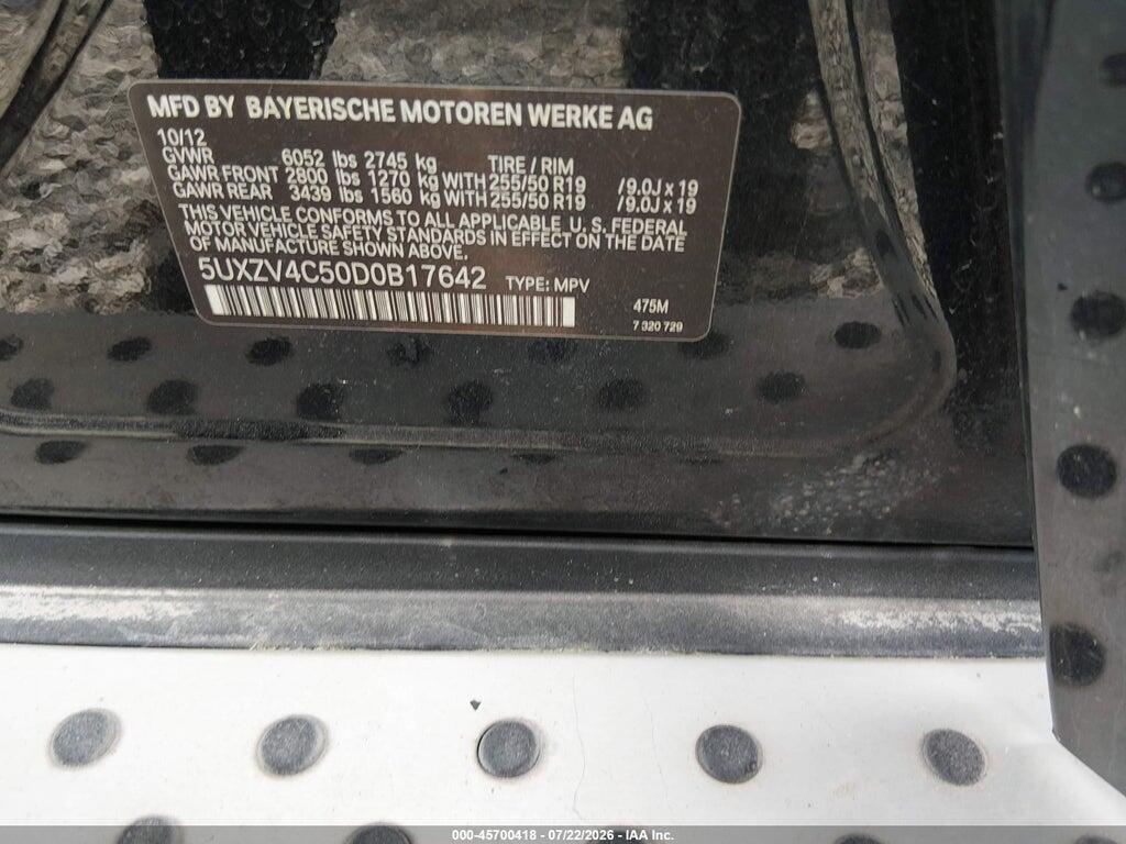 5UXZV4C50D0B17642 2013 BMW X5 photo no. 9