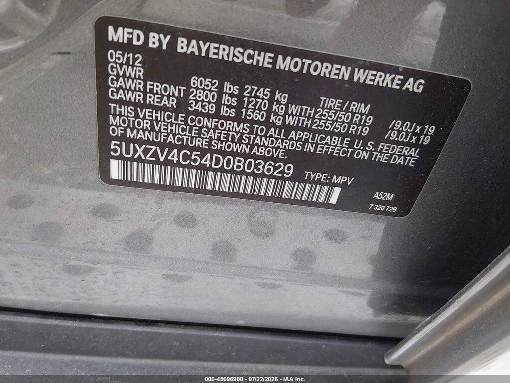 5UXZV4C54D0B03629 2013 BMW X5 photo no. 9