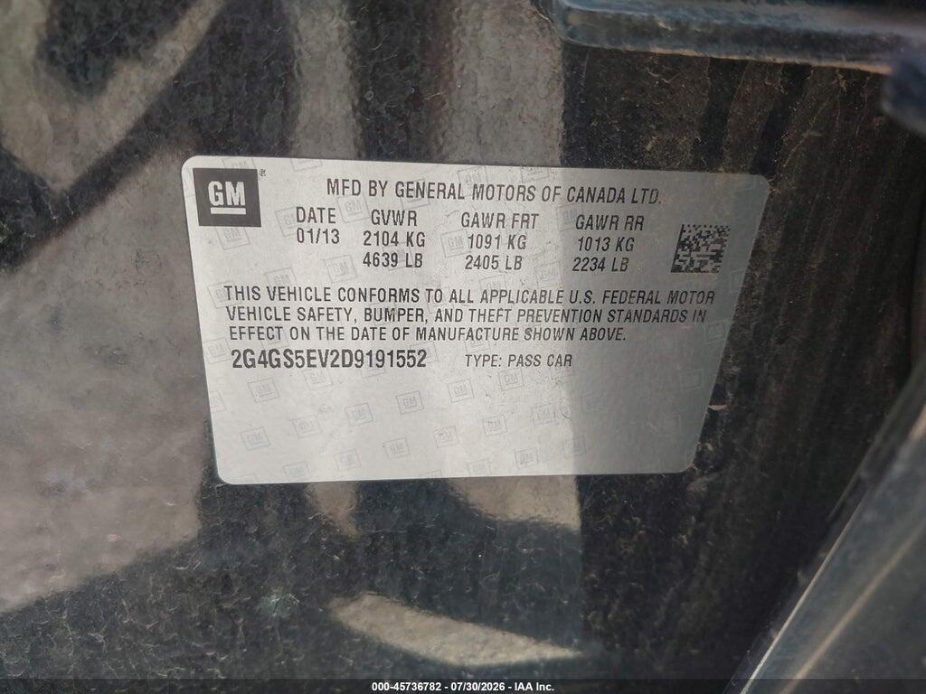 2G4GS5EV2D9191552 2013 BUICK REGAL photo no. 9