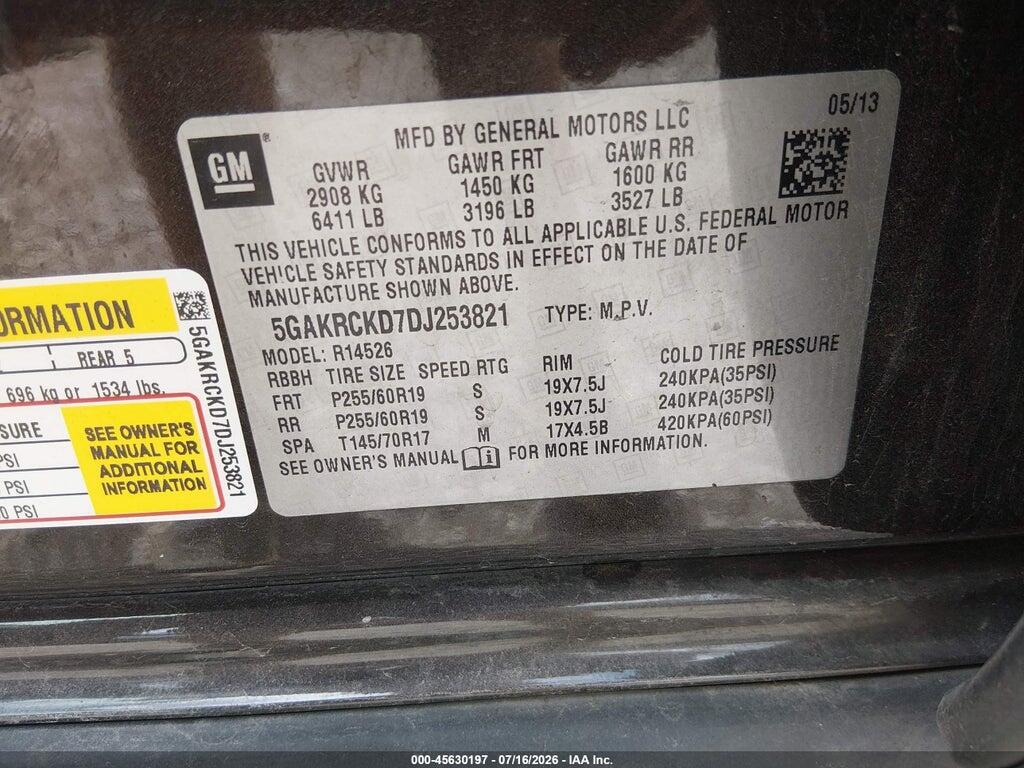 5GAKRCKD7DJ253821 2013 BUICK ENCLAVE photo no. 9
