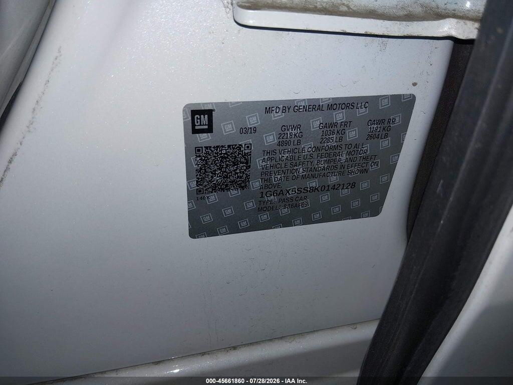 1G6AX5SS8K0142128 2019 CADILLAC CTS photo no. 9