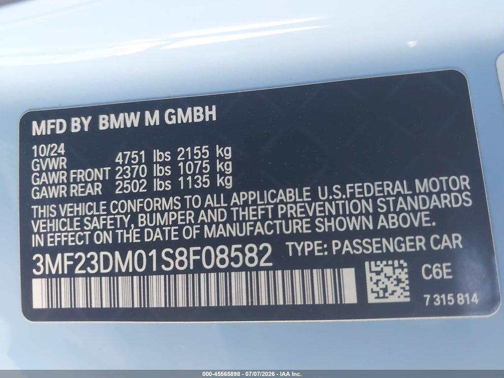 3MF23DM01S8F08582 2025 BMW M2 photo no. 9