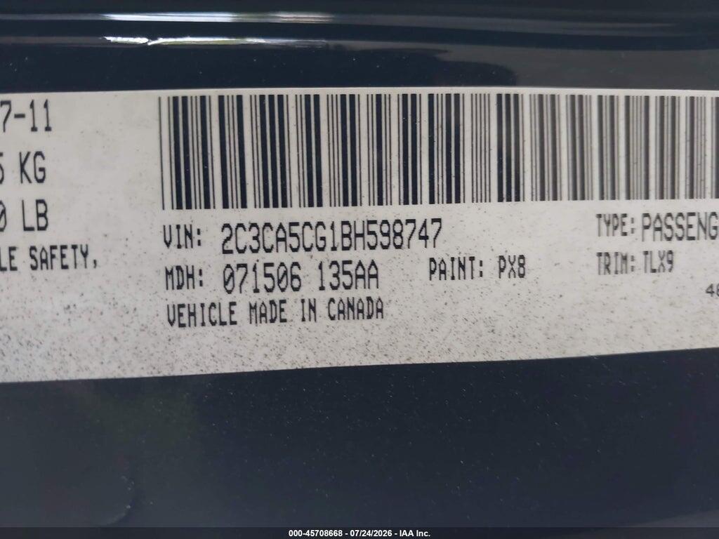 2C3CA5CG1BH598747 2011 CHRYSLER 300 photo no. 9